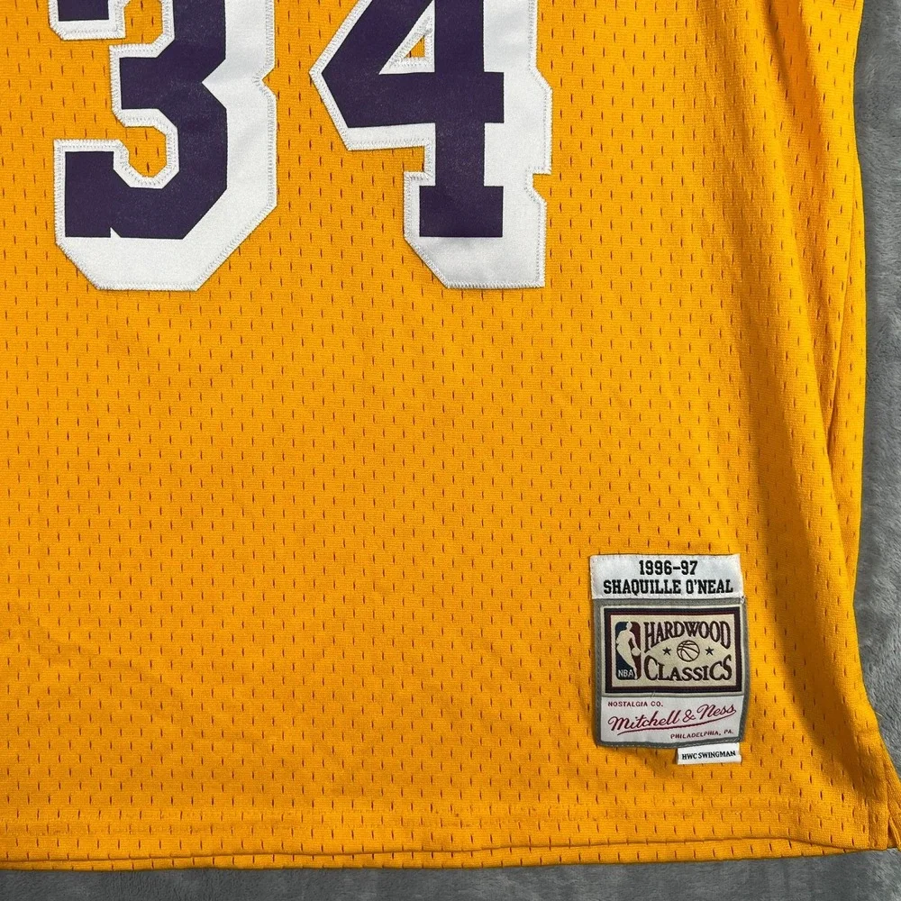 Mitchell & Ness Shaquille O'Neal 34 Los Angeles Lakers Jersey Boys Youth Large